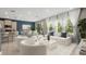 Open-concept living room and kitchen with ample seating, natural light, and an inviting atmosphere at 4015 Quiet Rain Ct, Palmetto, FL 34221