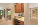 Convenient built-in office nook offering a practical workspace in the home at 4920 Woodhurst Dr, Sarasota, FL 34243