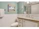 Clean bathroom with granite countertops, white tile, and modern fixtures at 5916 Midnight Pass Rd # 404, Sarasota, FL 34242