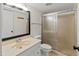 Bathroom with a shower, toilet, sink, medicine cabinet and vanity providing a functional and clean space at 7500 40Th W Ave # 108, Bradenton, FL 34209