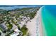 Scenic aerial view of the beach and coastline, showing the community's proximity to the beach at 8710 54Th W Ave # 8710, Bradenton, FL 34210