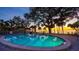Community pool with stunning sunset views over the bay, creating a serene and picturesque setting at 1100 Imperial Dr # 403, Sarasota, FL 34236