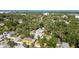 Wide aerial view of the neighborhood showing the home, surrounded by lush trees at 1345 24Th St, Sarasota, FL 34234