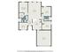 Detailed floor plan showcasing a layout featuring a primary bedroom, three bathrooms, a kitchen, a garage, and a living room at 1345 24Th St, Sarasota, FL 34234