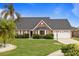 Charming single-Gathering home with a lush green lawn, mature palm trees, and a well-maintained exterior at 3910 77Th E Pl, Sarasota, FL 34243