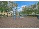 A swingset with blue swings in a park at 4103 61St E Ave, Bradenton, FL 34203