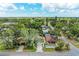 Drone shot of home with big tree in the front yard within a lush, green neighborhood at 4115 2Nd Nw Ave, Bradenton, FL 34209