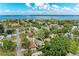 Aerial perspective showcases the home's location within a neighborhood near the open water at 4115 2Nd Nw Ave, Bradenton, FL 34209