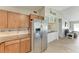 Kitchen features stainless steel appliances, granite counters, tile backsplash, and a breakfast nook at 4115 2Nd Nw Ave, Bradenton, FL 34209