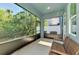 A screened patio with a view of the backyard, offering a bug-free outdoor area at 4500 Chinkapin Dr, Sarasota, FL 34232