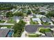 Aerial view of a spacious neighborhood with lush landscaping and mature trees near the Gulf at 4804 Jacaranda Heights Dr, Venice, FL 34293