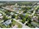 Broad aerial perspective of a community with closely spaced homes and mature trees, some homes feature backyard pools at 4804 Jacaranda Heights Dr, Venice, FL 34293