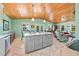 Spacious kitchen with island, stainless steel appliances, open to the living area with lots of light at 507 Spring Ave, Anna Maria, FL 34216