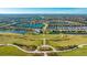 Aerial view of the community park featuring walking trails and community amenities at 6250 Grandview Hill Ct, Bradenton, FL 34203