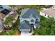 Overhead view of home surrounded by mature trees and greenery offering a sense of privacy at 6307 Laurel Creek Trl, Ellenton, FL 34222