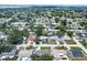 An aerial view shows a quaint neighborhood filled with lush trees and various home styles at 6760 14Th S St, St Petersburg, FL 33705
