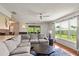 Cozy living room with large windows providing natural light and a view of the outdoors at 710 Beverly Rd, Venice, FL 34293