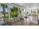 Relaxing sun room filled with bright natural light, waterfront views, and tropical decor at 714 N Waterway Dr, Venice, FL 34285