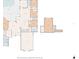 Detailed floor plan showcasing the layout of a home's first floor, including the kitchen, living room, and bedrooms at 7832 Panther Ridge Trl, Bradenton, FL 34202