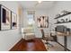 Cozy office with hardwood floors, neutral colors, modern decor, and natural light at 7832 Panther Ridge Trl, Bradenton, FL 34202