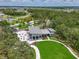 Aerial view of a community center with a pool, a park, and a walking path at 8916 Isabella Cir, Parrish, FL 34219