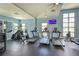 Well-equipped fitness center featuring modern treadmills, elliptical machines, and ample natural light for energizing workouts at 8916 Isabella Cir, Parrish, FL 34219