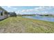 Beautiful backyard featuring a pond with a fountain at 17536 Cantarina Cv, Bradenton, FL 34211
