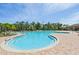 Resort-style community pool with ample seating and lush landscaping at 17536 Cantarina Cv, Bradenton, FL 34211