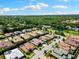 Bird's eye view showcasing the home's prime location in a serene community with lush greenery at 2152 Majestic Oaks Blvd, Clearwater, FL 33759
