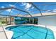 Enjoy the refreshing pool surrounded by a screened enclosure and colorful mural at 2801 Dalhart Ave, North Port, FL 34286