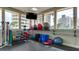 A workout room featuring exercise equipment, yoga balls, and great views of the building at 3070 Grand Bay Blvd # 644, Longboat Key, FL 34228