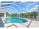 Gorgeous screened pool with beautiful water views and a spacious patio area at 3620 Como St, Port Charlotte, FL 33948