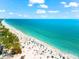 Beautiful Anna Maria Island beach aerial view showcases sandy beaches and turquoise water at 3703 5Th Ave # 3, Holmes Beach, FL 34217