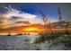 Anna Maria Island sunset featuring golden light reflecting over the white sand beach and native foliage at 3703 5Th Ave # 3, Holmes Beach, FL 34217