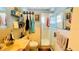 Cozy bathroom with shower, towels and toiletries at 409 Bryn Mawr Is, Bradenton, FL 34207