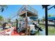 A boat lift with boat, offering convenience and protection for your watercraft and easy access to waterways at 409 Bryn Mawr Is, Bradenton, FL 34207