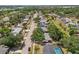 Neighborhood aerial shot showcasing a variety of homes and tree-lined streets in a residential area at 4468 Maraldo Ave, North Port, FL 34287