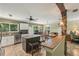 Spacious kitchen area featuring an island, breakfast nook, and stylish finishes at 4468 Maraldo Ave, North Port, FL 34287