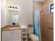 Clean bathroom with shower, granite vanity, and stylish decor at 5403 2Nd W Ave, Bradenton, FL 34209