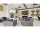 Inviting outdoor lounge with fireplace, comfortable seating, and a relaxing ambiance at 5816 Mezzana Run, Palmetto, FL 34221