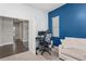 Well-lit office space featuring modern furnishings and a calming color scheme, perfect for productivity at 13708 Old Creek Ct, Parrish, FL 34219