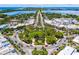Aerial view showcases the property's central location near vibrant city amenities and pristine beaches at 290 N Washington Dr, Sarasota, FL 34236