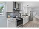 Bright kitchen with stainless steel appliances, farmhouse sink, and white cabinets at 4708 26Th W Ave, Bradenton, FL 34209