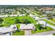 Stunning aerial view of the neighborhood showcasing lush green lawns, mature trees, and well-maintained homes in a serene setting at 6701 12Th W Ave, Bradenton, FL 34209