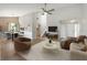 Bright open-concept living area featuring a view to the dining room and kitchen with natural light at 709 Sorrento Inlt # 709, Nokomis, FL 34275