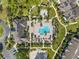Aerial view of the community pool and surrounding amenities at 8926 Manor Loop # 201, Lakewood Ranch, FL 34202