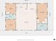 Floor plan of a house with large, open living spaces, bedrooms and screened porches at 13719 Seminole Trl, Wimauma, FL 33598