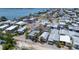 Drone view of homes near the water, with community pool and easy access to the water at 2601 Gulf N Dr # 733, Bradenton Beach, FL 34217
