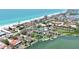 Waterfront townhomes and docks on the bay with beach views in distance at 4234 Gulf Of Mexico Dr # G2, Longboat Key, FL 34228