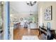 Inviting foyer offering an open view to the living room, kitchen, and access to the front door at 4818 88Th E St, Bradenton, FL 34211